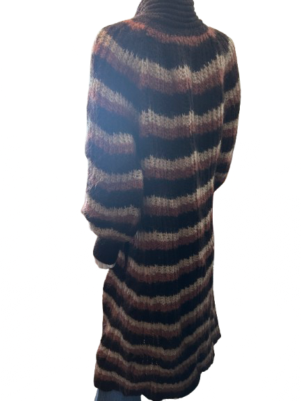 Vintage Wool/Mohair Striped Duster