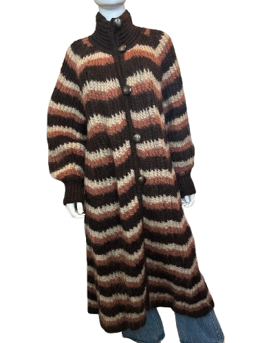 Vintage Wool/Mohair Striped Duster