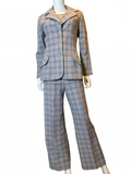 Vintage 1970s Plaid Suit