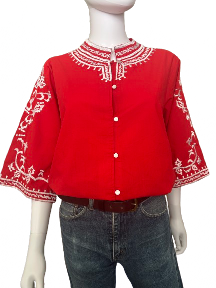 Vintage 60s/70s Embroidered Blouse