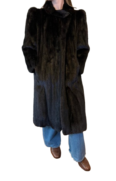 Vintage Late 80s Long Mink Coat