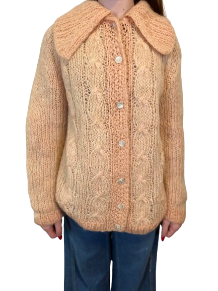 Vintage 1970s Wool and Mohair Cardigan