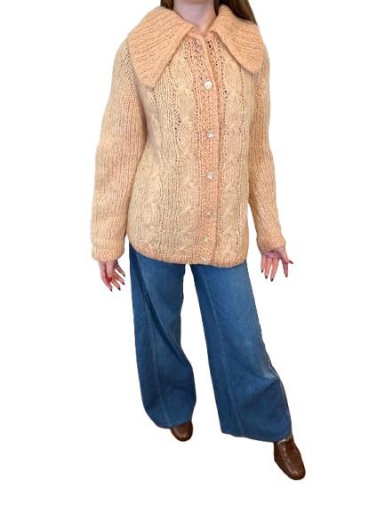 Vintage 1970s Wool and Mohair Cardigan