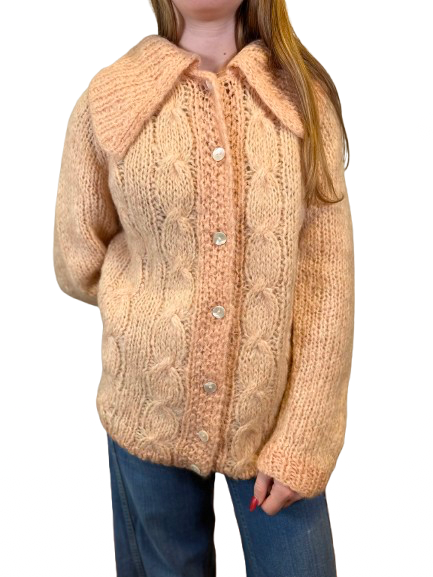 Vintage 1970s Wool and Mohair Cardigan