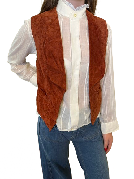 Vintage Rust Suede Vest