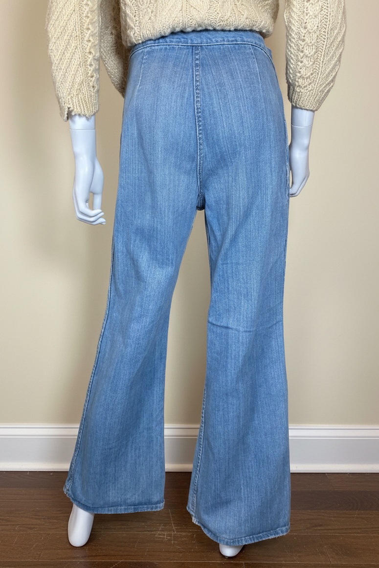 Vintage 1970s Denim Sailor Pant