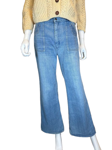 Vintage 1970s Denim Sailor Pant
