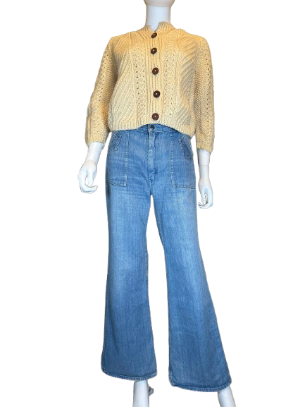 Vintage 1970s Denim Sailor Pant