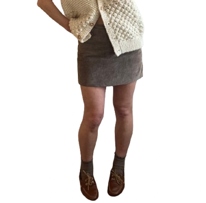 Vintage Suede Mini Skirt